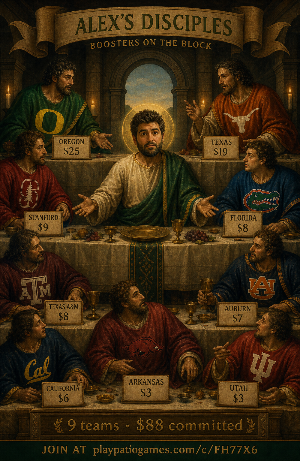 Alex Ackerman-Greenberg's auction slate