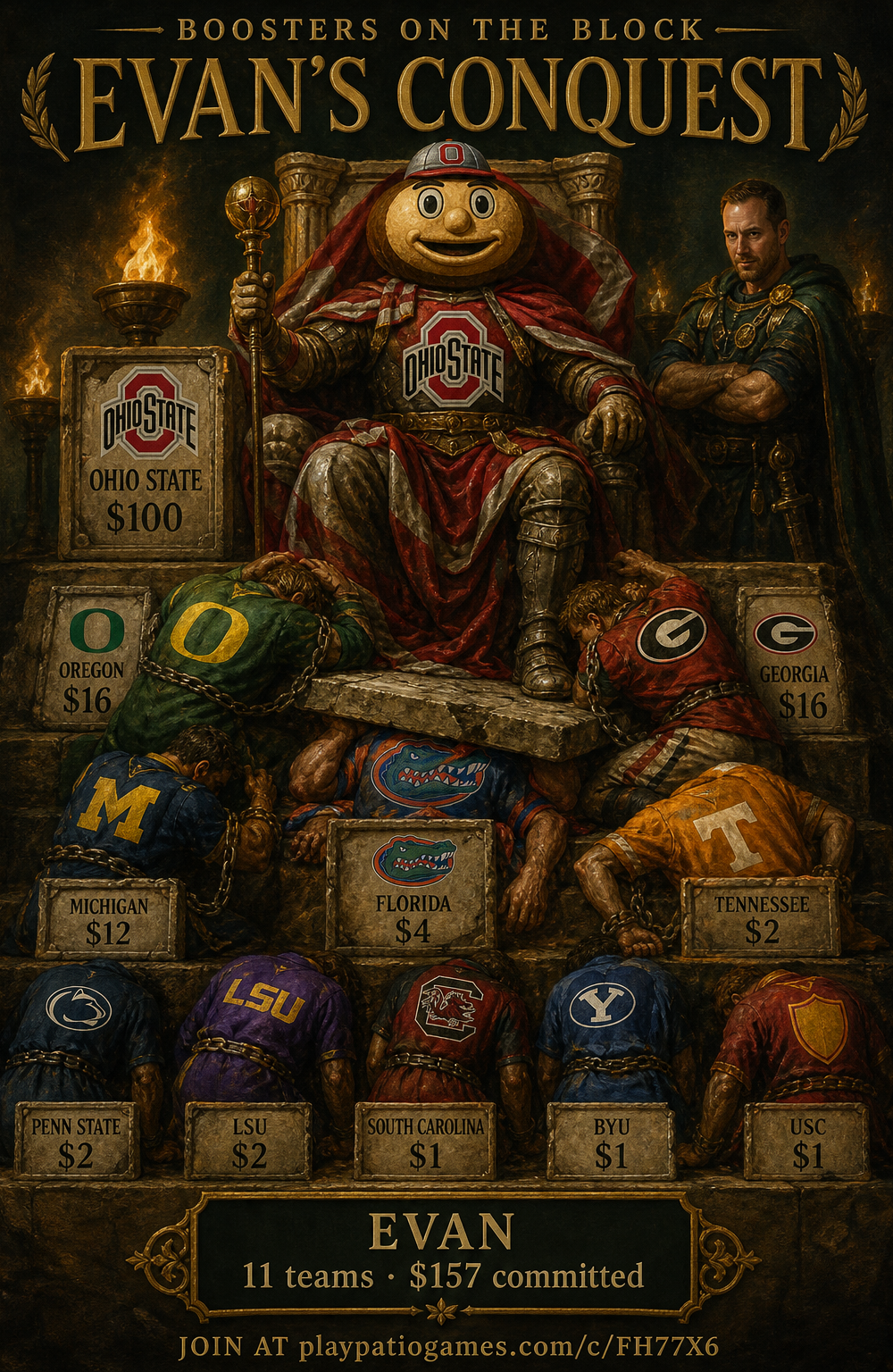 Evan Goldstein's auction slate